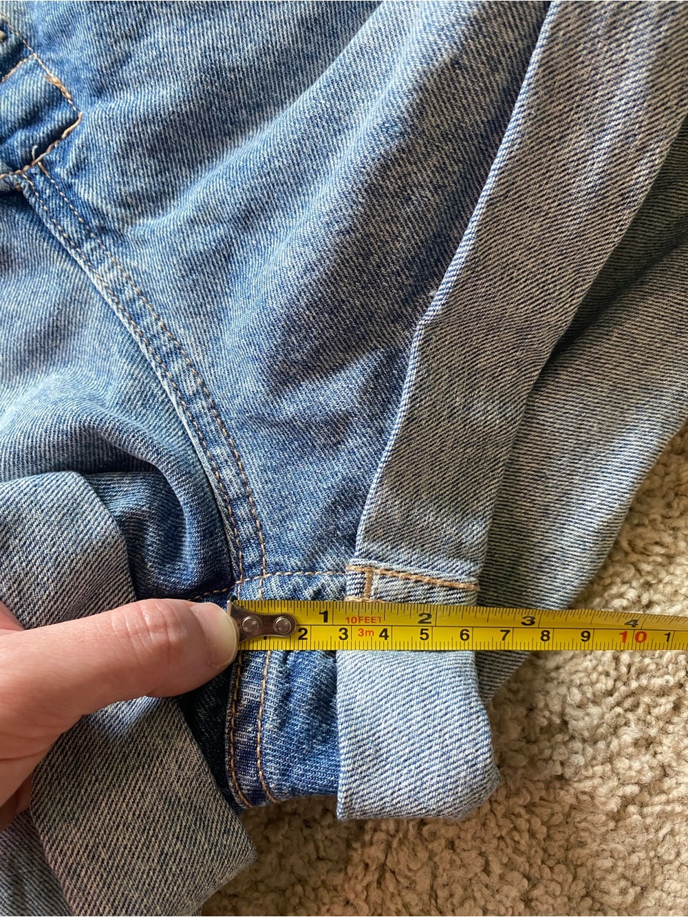 Free People denim button up romper, medium - Picture 9 of 13